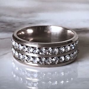 Men's Stainless Steel CZ Size 11.5 Ring